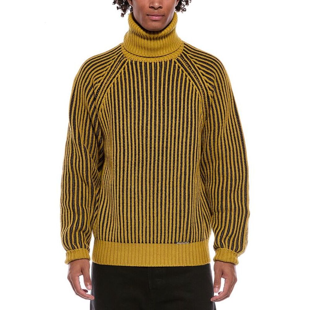 Rta Mens  Turtleneck Sweater, Yellow